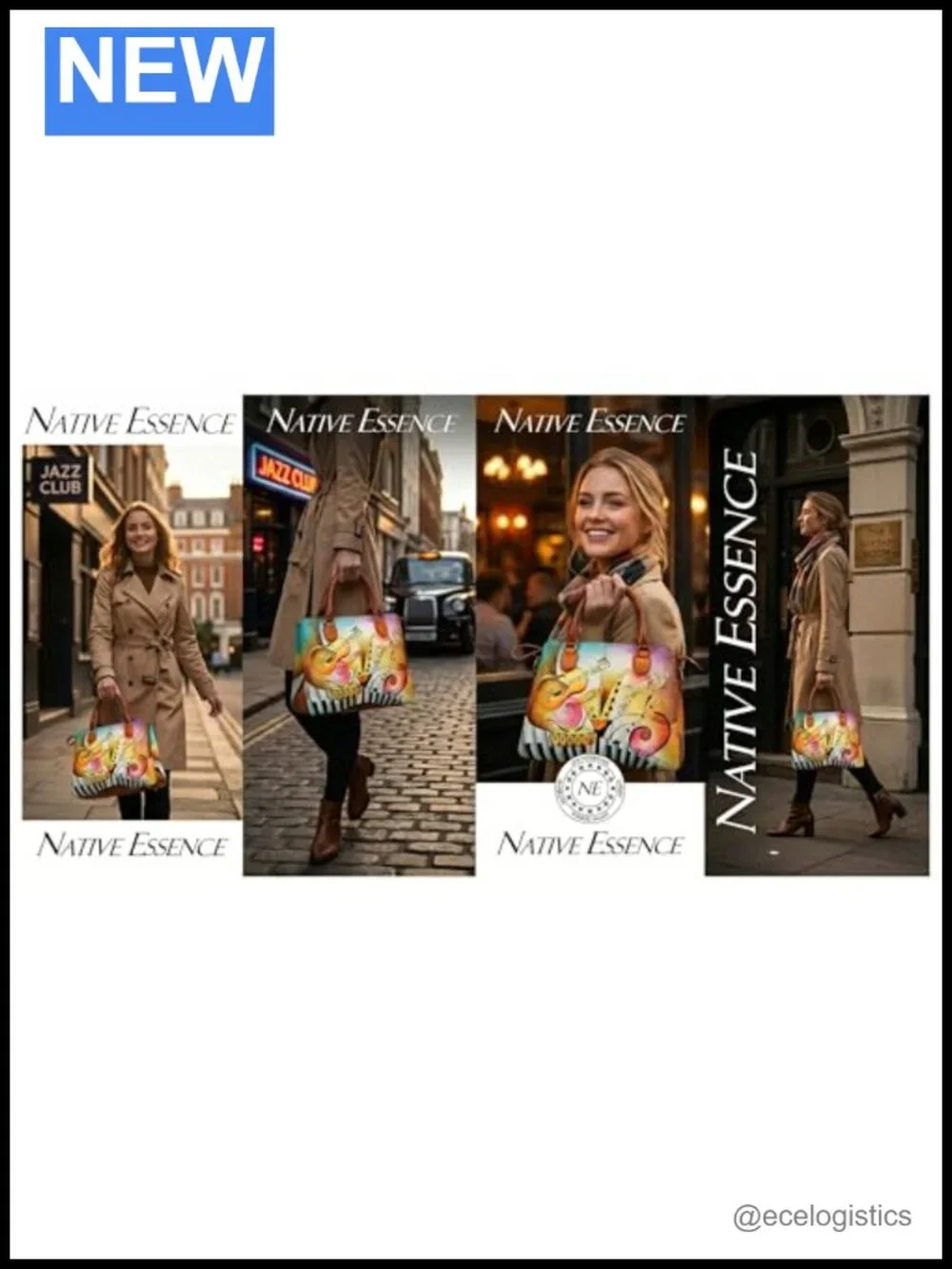 Genuine Leather Hand-Painted Musical Satchel Bag for Women